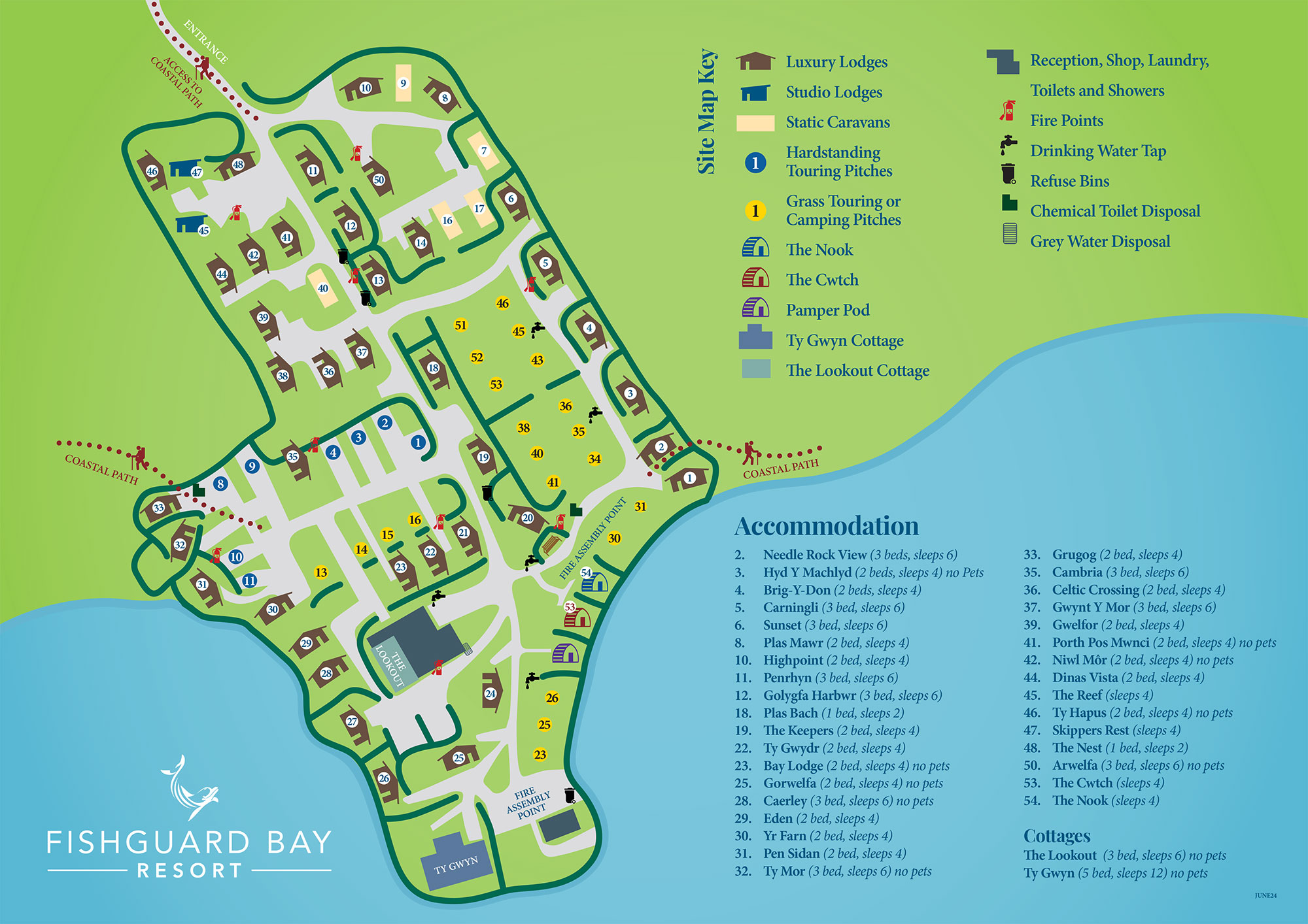 Fishguard Bay Park Map